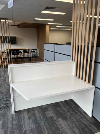 Workstation and break out space - Office fit out Melbourne